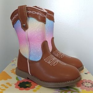 Laura Ashley Toddler Girl Glittery Cowgirl Boots